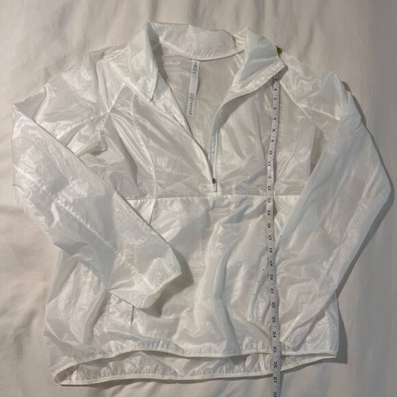 Lululemon Run With It Jacket Half Zip in White size 10 - Picture 1 of 16